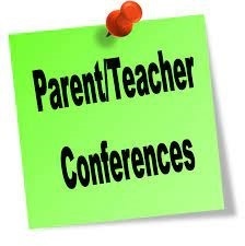 Sticky note with Parent Teacher Confrence on it